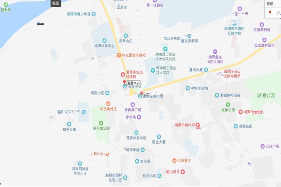 湘潭中心位置交通图