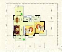 信泰和府2室2厅1卫户型图