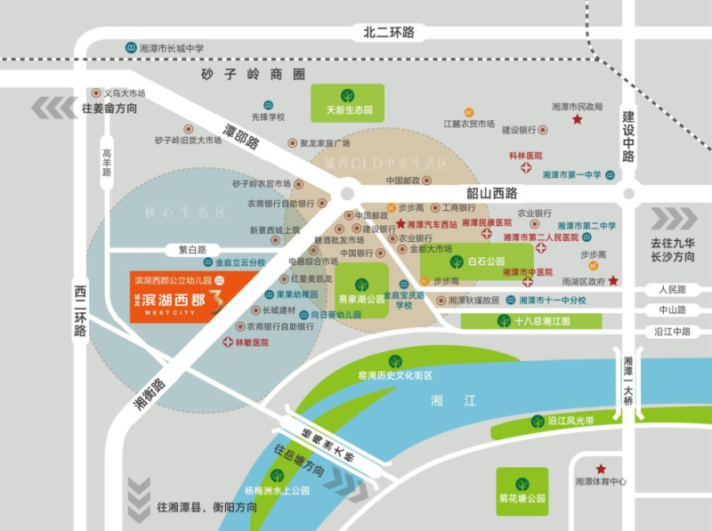 滨湖西郡位置交通图