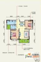 中地·凯旋城2室2厅1卫户型图