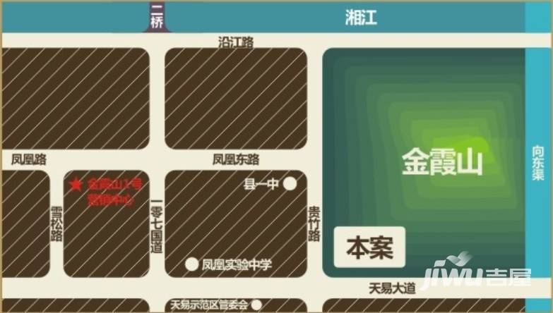 金霞山1号位置交通图1