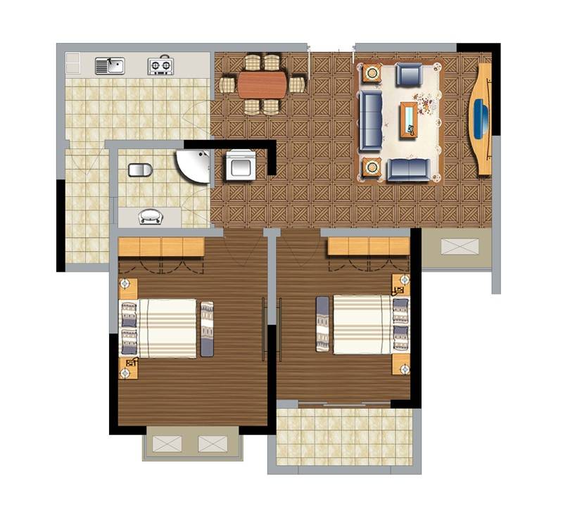 东方名苑普通住宅89㎡户型图
