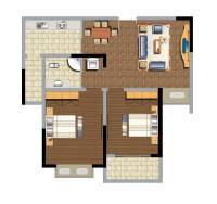 东方名苑普通住宅89㎡户型图