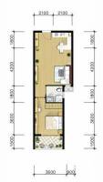 建鑫城国际社区普通住宅58㎡户型图